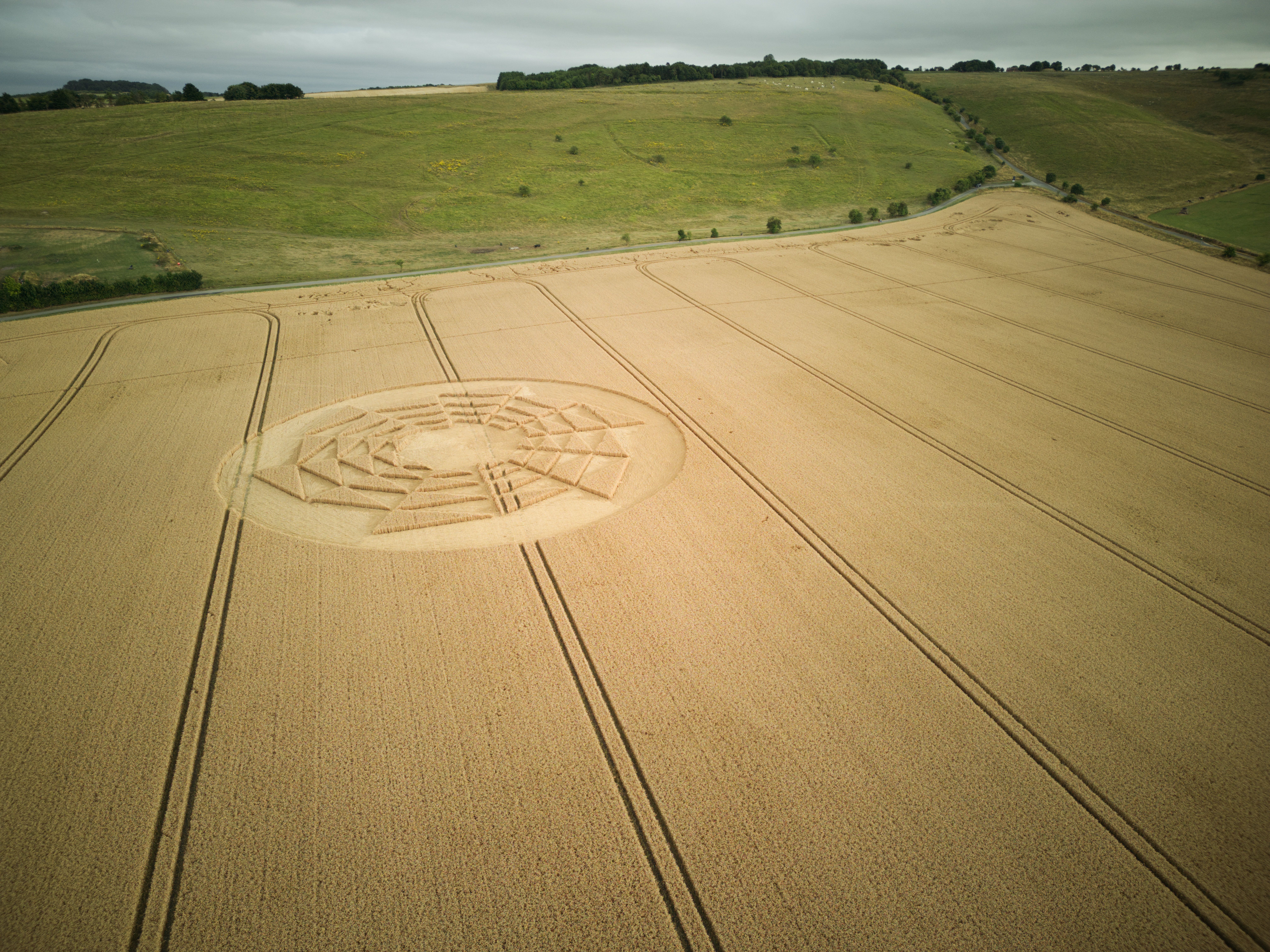 crop circle vista aerea
