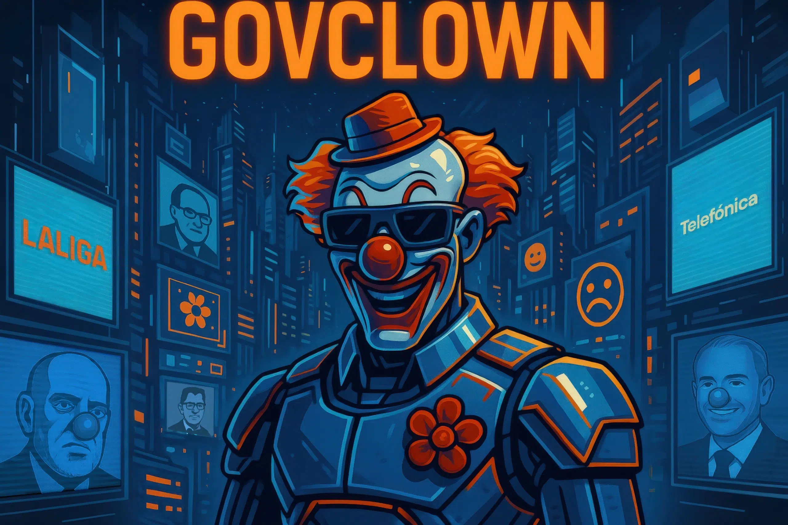 imagen futurista payasos del govclown